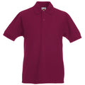 Burgundy - Front - Fruit of the Loom Childrens-Kids Pique Short-Sleeved Polo Shirt