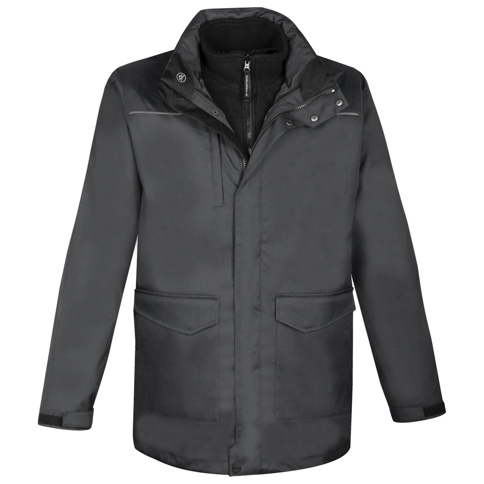 Black - Side - Stormtech Mens Vortex HD 3-in-1 System Parka