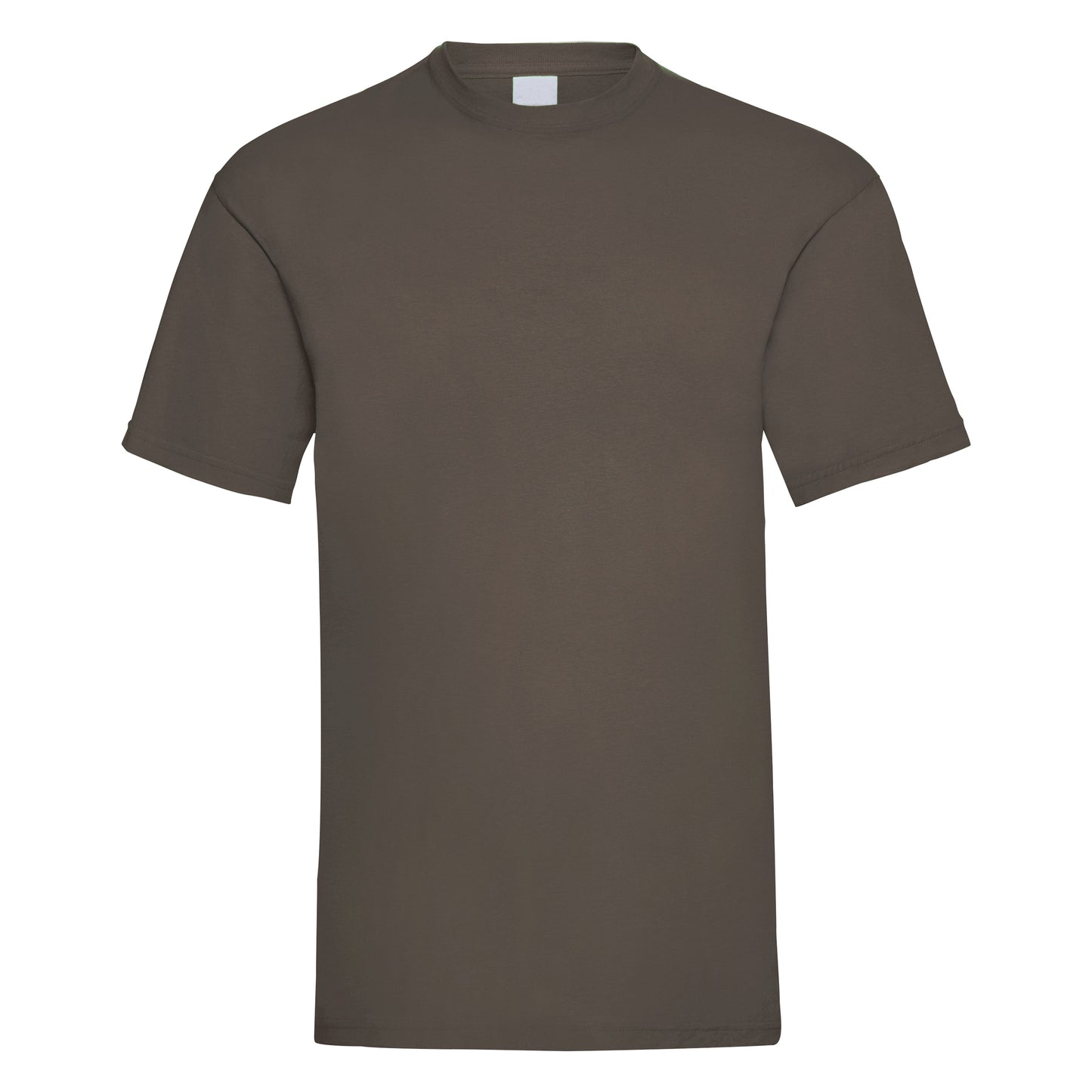 Dark Brown - Front - Mens Value Short Sleeve Casual T-Shirt
