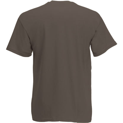 Dark Brown - Back - Mens Value Short Sleeve Casual T-Shirt