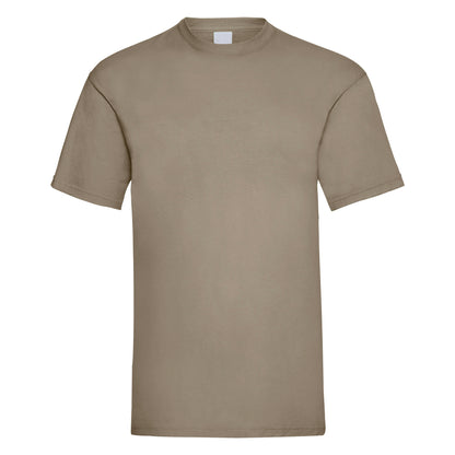 Sand - Front - Mens Value Short Sleeve Casual T-Shirt