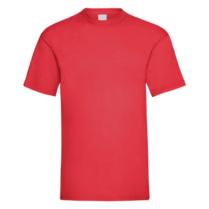 Bright Red - Front - Mens Value Short Sleeve Casual T-Shirt