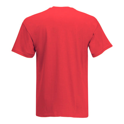 Bright Red - Back - Mens Value Short Sleeve Casual T-Shirt