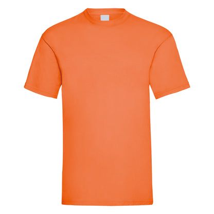 Bright Orange - Front - Mens Value Short Sleeve Casual T-Shirt