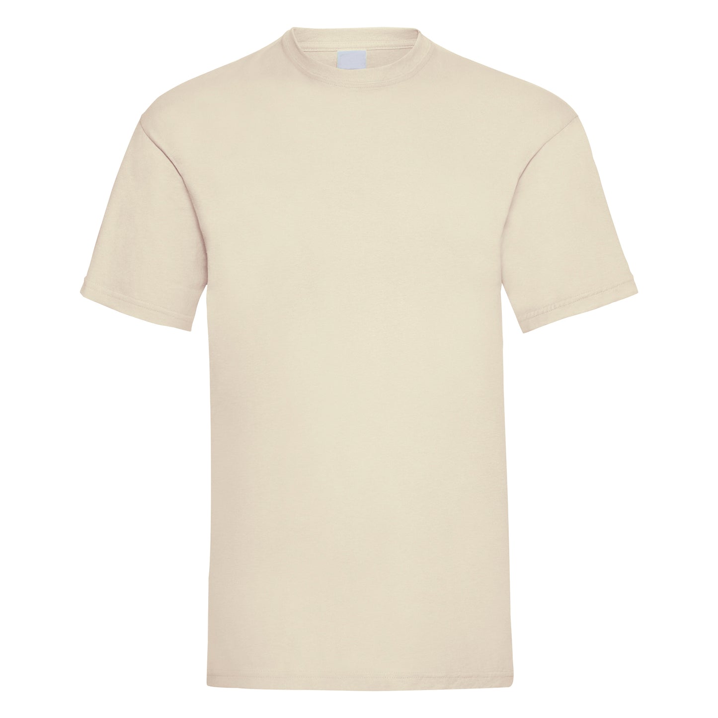 Beige - Front - Mens Value Short Sleeve Casual T-Shirt