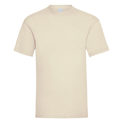Beige - Front - Mens Value Short Sleeve Casual T-Shirt