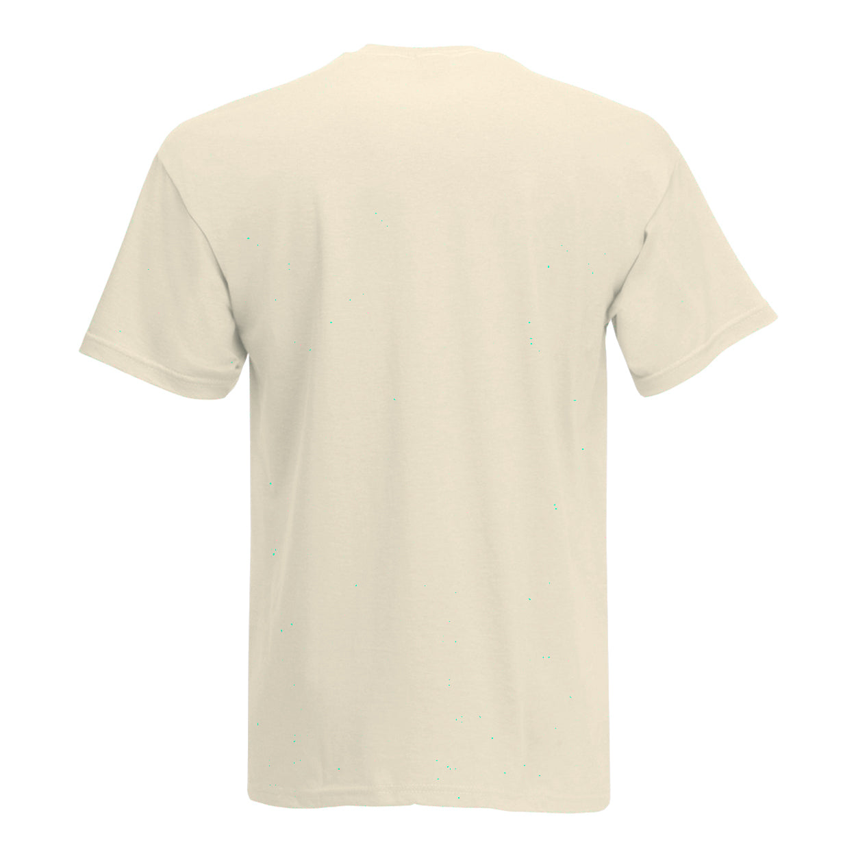 Beige - Back - Mens Value Short Sleeve Casual T-Shirt