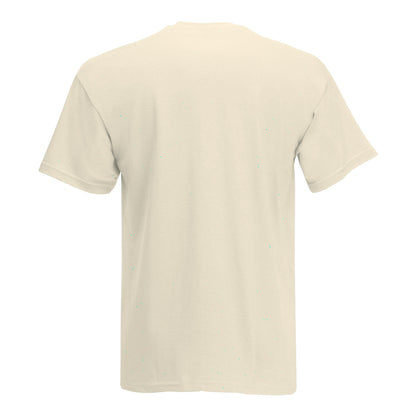 Beige - Back - Mens Value Short Sleeve Casual T-Shirt