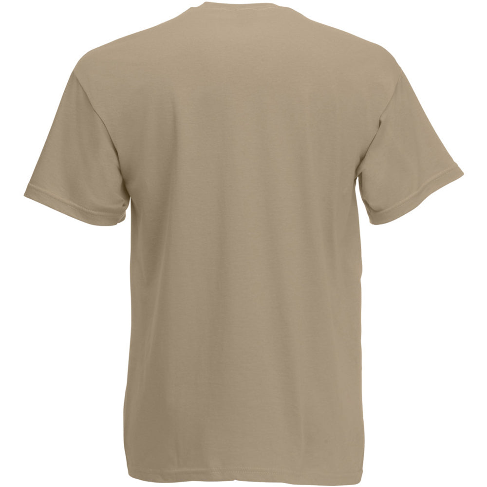 Sand - Back - Mens Value Short Sleeve Casual T-Shirt
