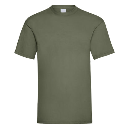 Olive Green - Front - Mens Value Short Sleeve Casual T-Shirt