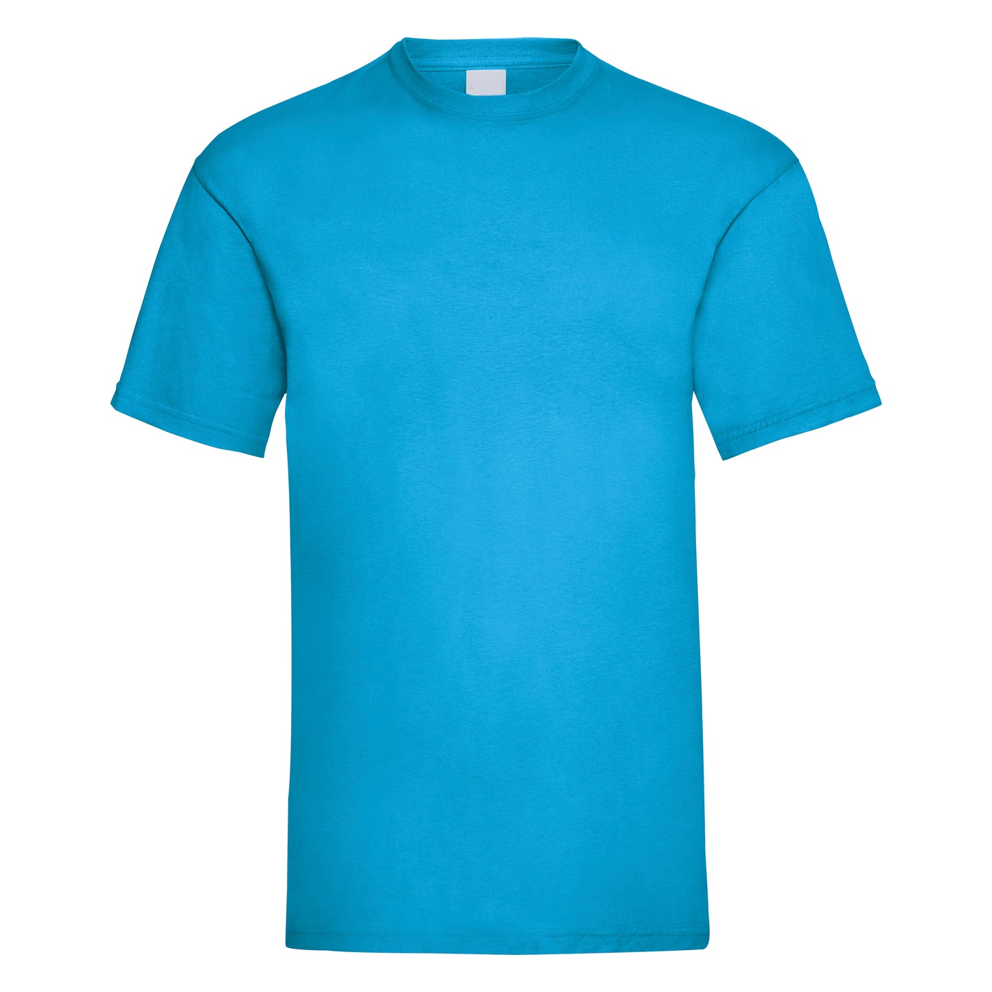 Cyan - Front - Mens Value Short Sleeve Casual T-Shirt