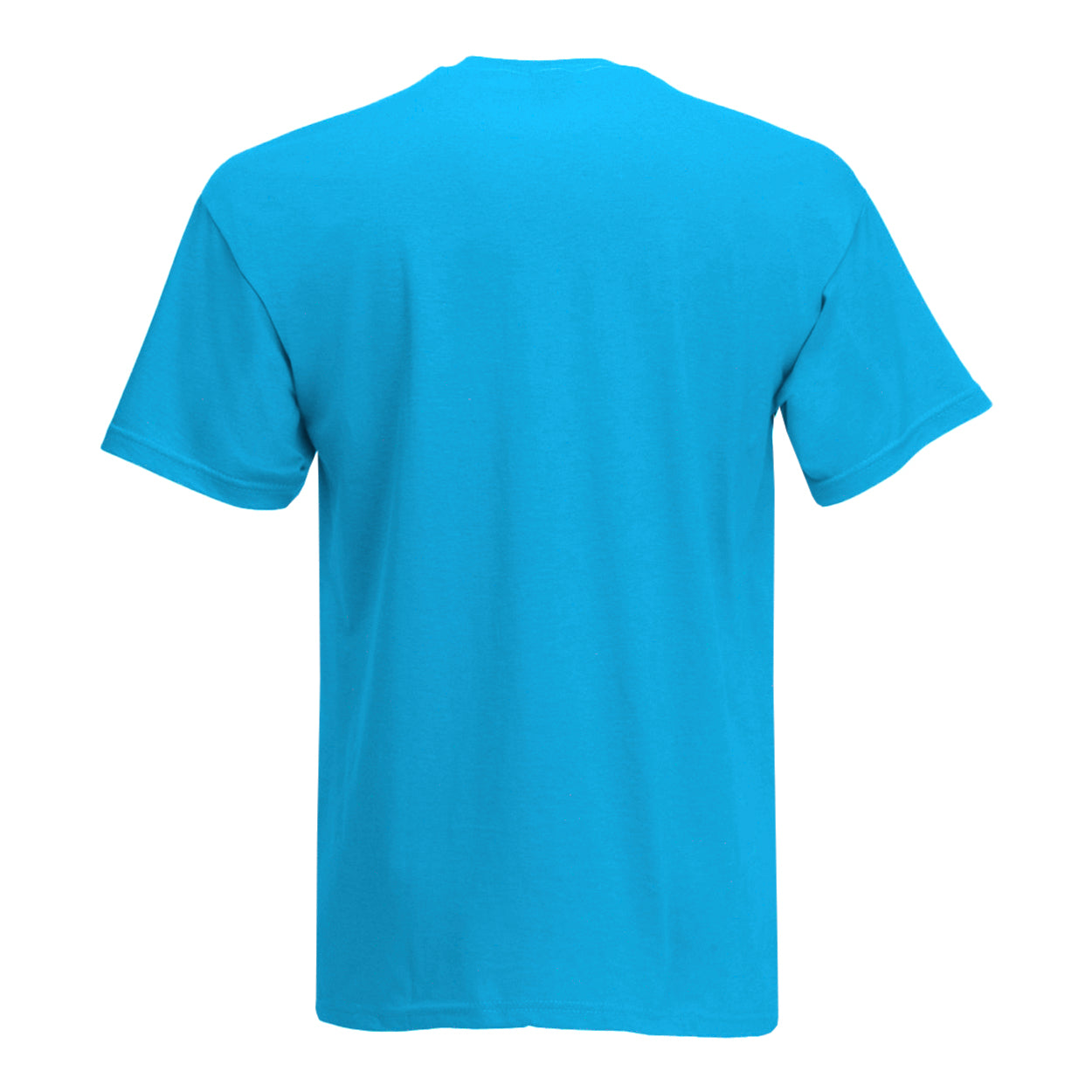 Cyan - Back - Mens Value Short Sleeve Casual T-Shirt