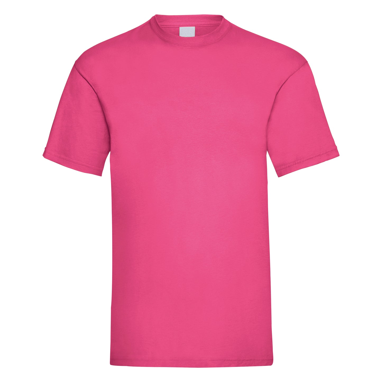 Hot Pink - Front - Mens Value Short Sleeve Casual T-Shirt