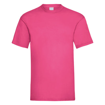 Hot Pink - Front - Mens Value Short Sleeve Casual T-Shirt