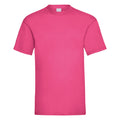 Hot Pink - Front - Mens Value Short Sleeve Casual T-Shirt