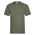 Olive Green - Front - Mens Value Short Sleeve Casual T-Shirt