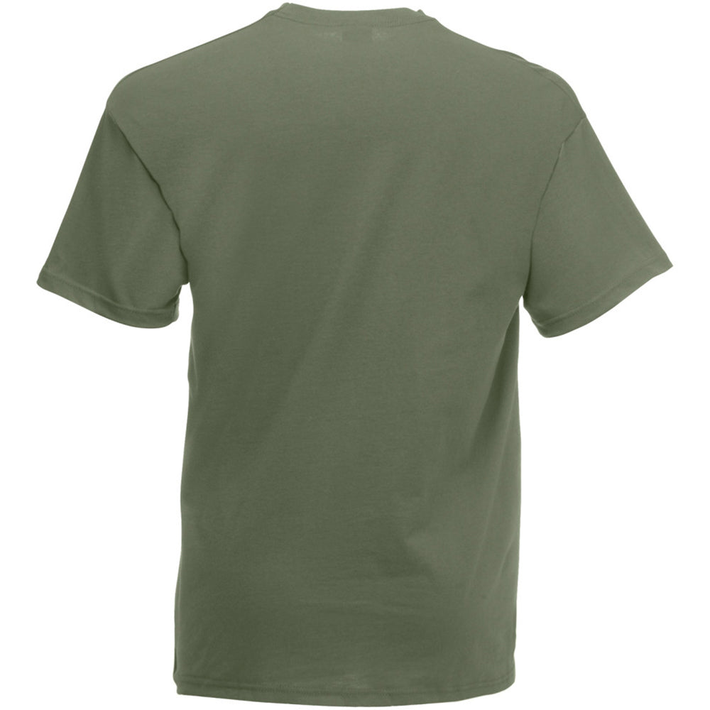 Olive Green - Back - Mens Value Short Sleeve Casual T-Shirt