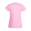 Pastel Pink - Back - Womens-Ladies Value Fitted Short Sleeve Casual T-Shirt