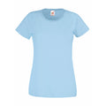 Light Blue - Front - Womens-Ladies Value Fitted Short Sleeve Casual T-Shirt