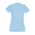 Light Blue - Back - Womens-Ladies Value Fitted Short Sleeve Casual T-Shirt