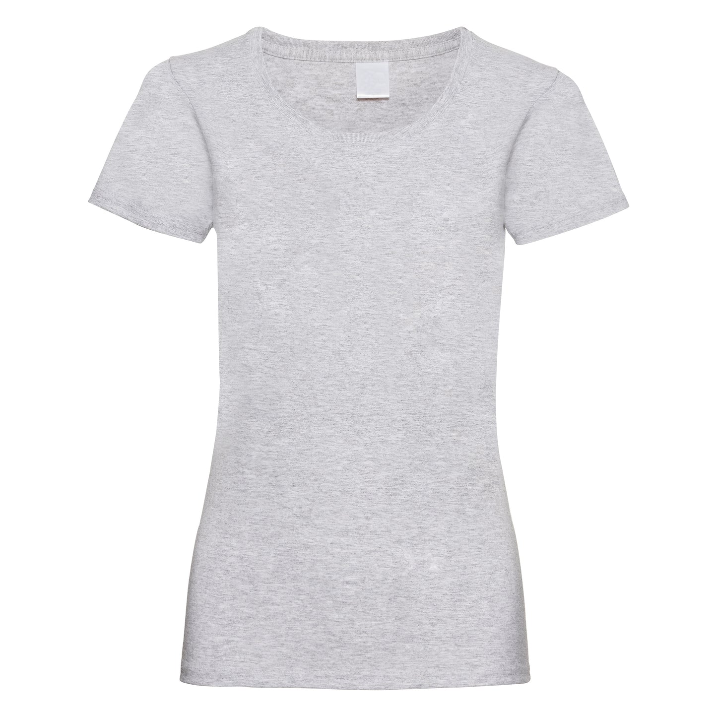 Grey Marl - Front - Womens-Ladies Value Fitted Short Sleeve Casual T-Shirt