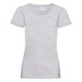 Grey Marl - Front - Womens-Ladies Value Fitted Short Sleeve Casual T-Shirt
