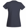 Midnight Blue - Back - Womens-Ladies Value Fitted Short Sleeve Casual T-Shirt