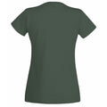 Dark Green - Back - Womens-Ladies Value Fitted Short Sleeve Casual T-Shirt