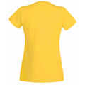 Gold - Back - Womens-Ladies Value Fitted Short Sleeve Casual T-Shirt