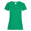 Green - Front - Womens-Ladies Value Fitted Short Sleeve Casual T-Shirt