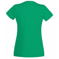Green - Back - Womens-Ladies Value Fitted Short Sleeve Casual T-Shirt