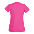 Hot Pink - Back - Womens-Ladies Value Fitted Short Sleeve Casual T-Shirt
