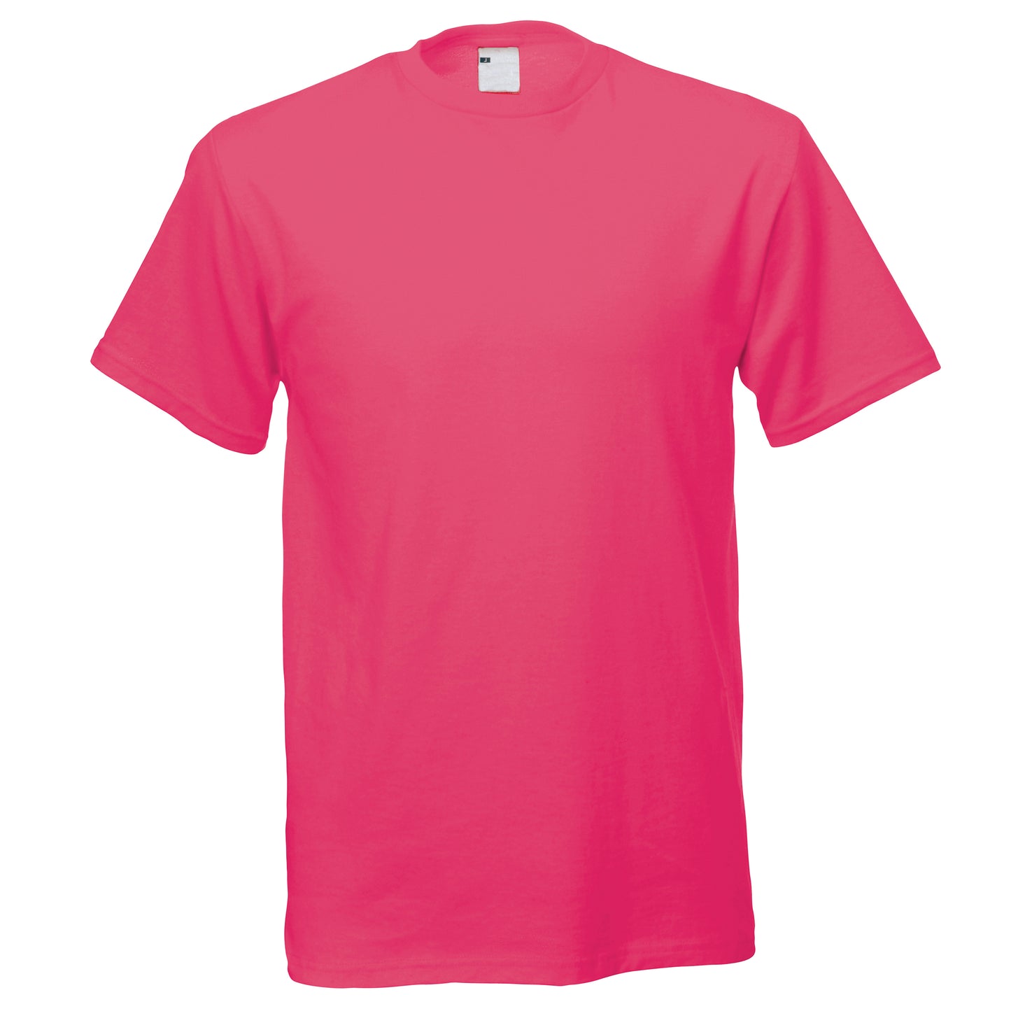 Hot Pink - Front - Mens Short Sleeve Casual T-Shirt