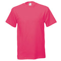 Hot Pink - Front - Mens Short Sleeve Casual T-Shirt