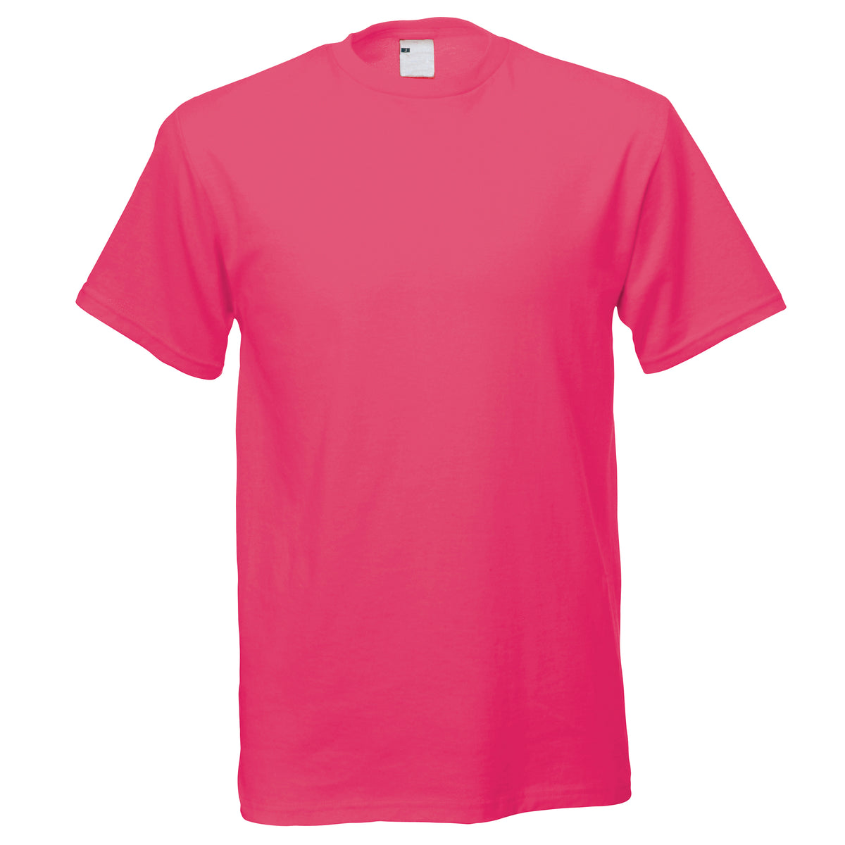 Hot Pink - Front - Mens Short Sleeve Casual T-Shirt