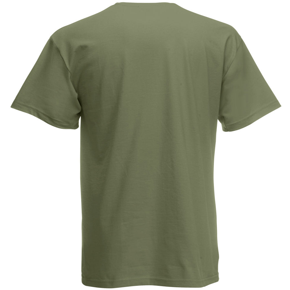 Olive Green - Back - Mens Short Sleeve Casual T-Shirt