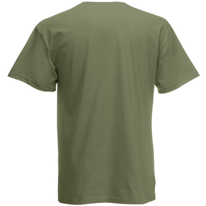 Olive Green - Back - Mens Short Sleeve Casual T-Shirt
