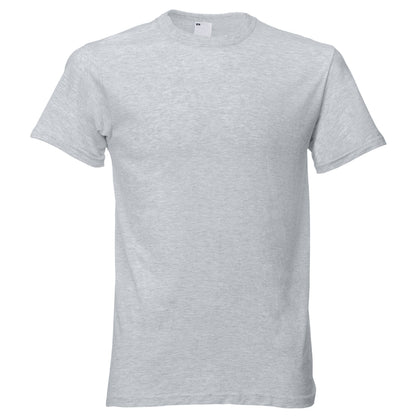 Grey Marl - Front - Mens Short Sleeve Casual T-Shirt