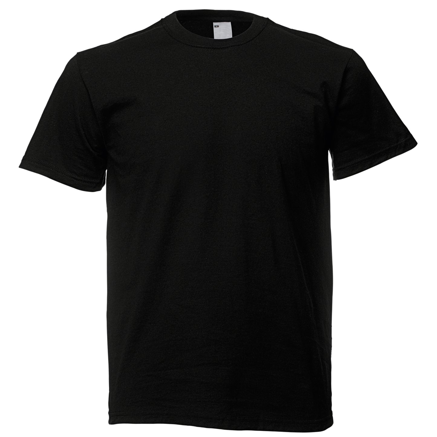 Jet Black - Front - Mens Short Sleeve Casual T-Shirt