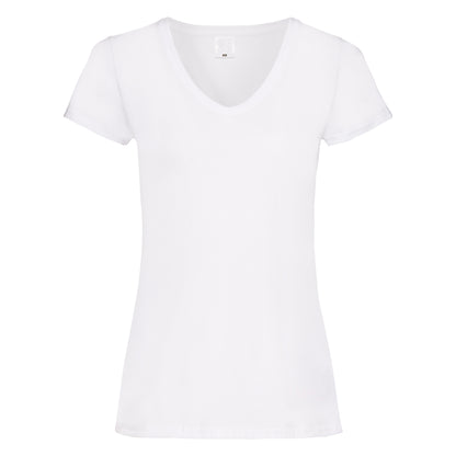 Snow - Front - Womens-Ladies Value Fitted V-Neck Short Sleeve Casual T-Shirt