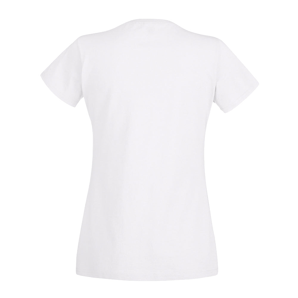 Snow - Back - Womens-Ladies Value Fitted V-Neck Short Sleeve Casual T-Shirt