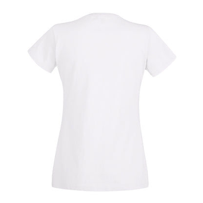 Snow - Back - Womens-Ladies Value Fitted V-Neck Short Sleeve Casual T-Shirt