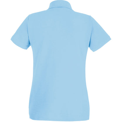 Light Blue - Back - Fruit of the Loom Womens-Ladies Lady Fit Short-Sleeved Polo Shirt