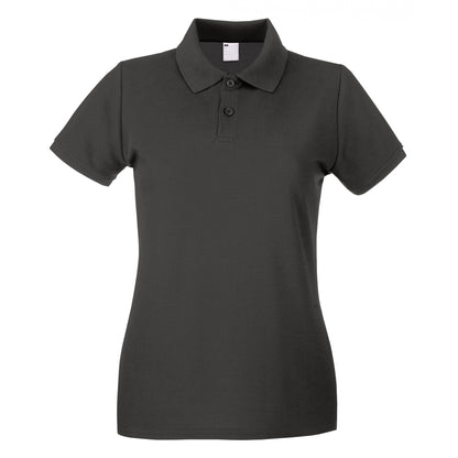 Graphite - Front - Fruit Of The Loom Womens-Ladies Lady Fit Short-Sleeved Polo Shirt