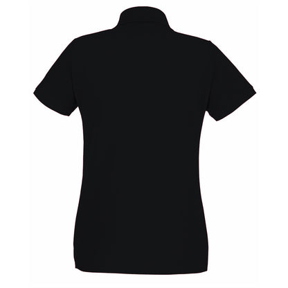 Jet Black - Back - Fruit Of The Loom Womens-Ladies Lady Fit Short-Sleeved Polo Shirt
