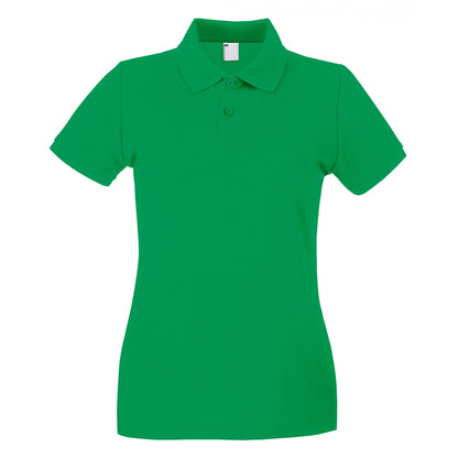 Bright Green - Front - Fruit Of The Loom Womens-Ladies Lady Fit Short-Sleeved Polo Shirt