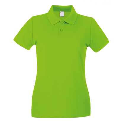 Lime Green - Front - Fruit Of The Loom Womens-Ladies Lady Fit Short-Sleeved Polo Shirt