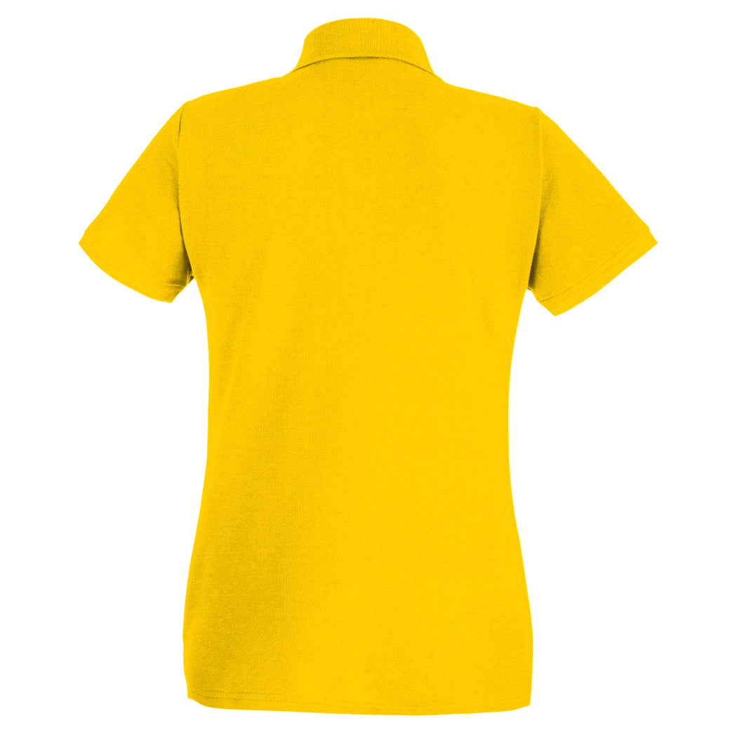 Gold - Back - Fruit Of The Loom Womens-Ladies Lady Fit Short-Sleeved Polo Shirt