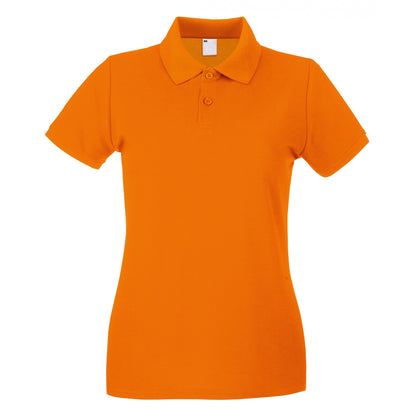 Bright Orange - Front - Fruit Of The Loom Womens-Ladies Lady Fit Short-Sleeved Polo Shirt