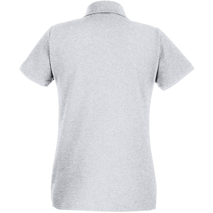 Grey Marl - Back - Fruit Of The Loom Womens-Ladies Lady Fit Short-Sleeved Polo Shirt